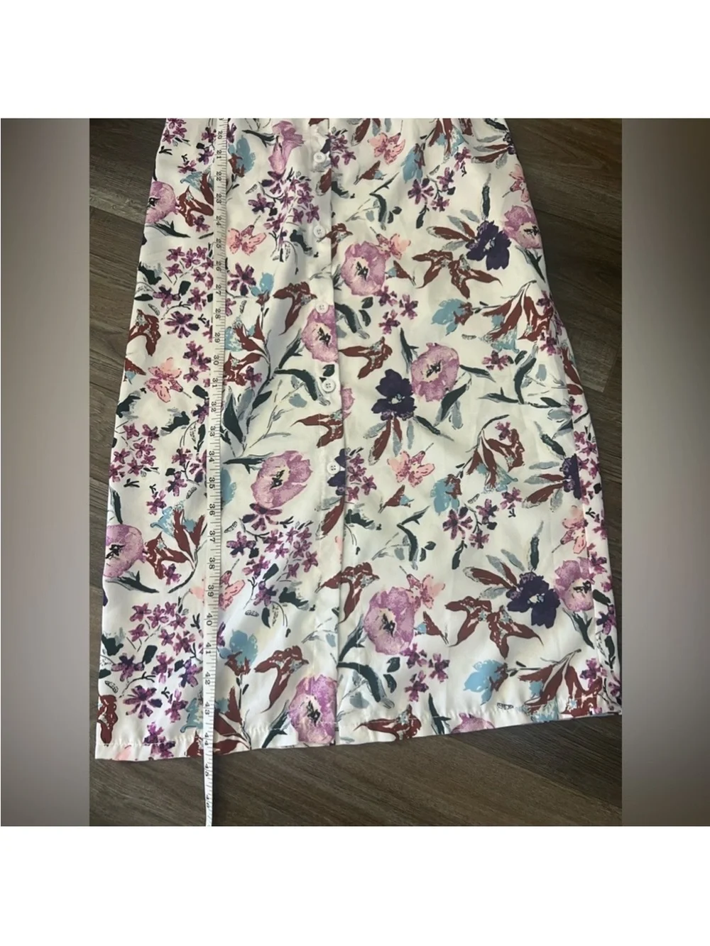 V-Neck Floral Midi Dress in Pink and White